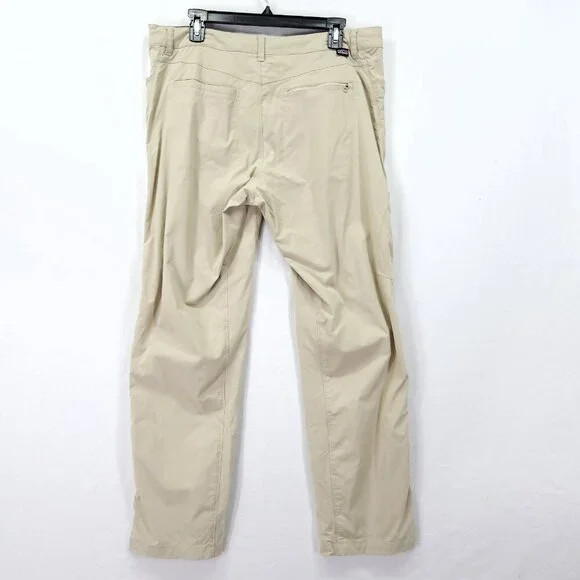 Patagonia Quandary Womens Hiking Pants Size 14 Beige Roll Up Tab - Picture 2 of 13